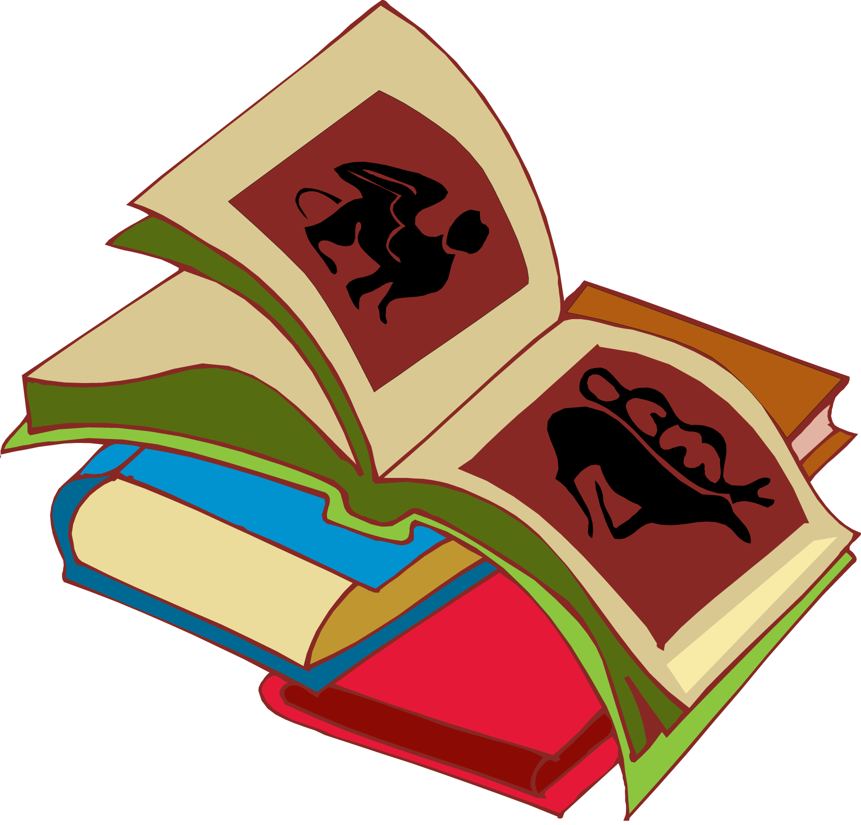 Stack of books clipart 5