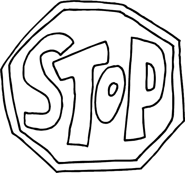 Stop sign clip art black and white tumundografico