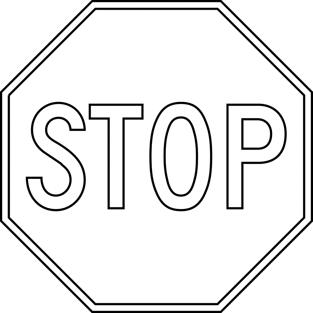 Stop sign clipart 3