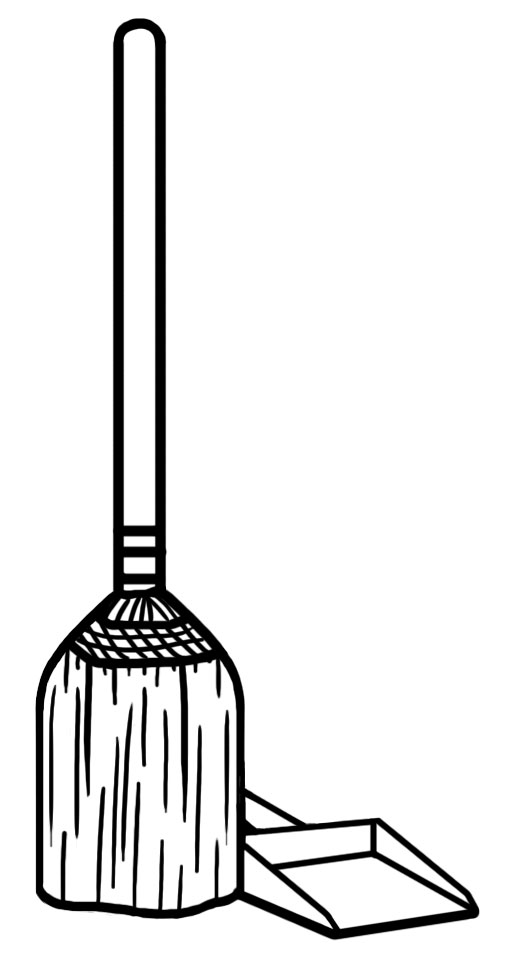 Sweeping broom clipart 4