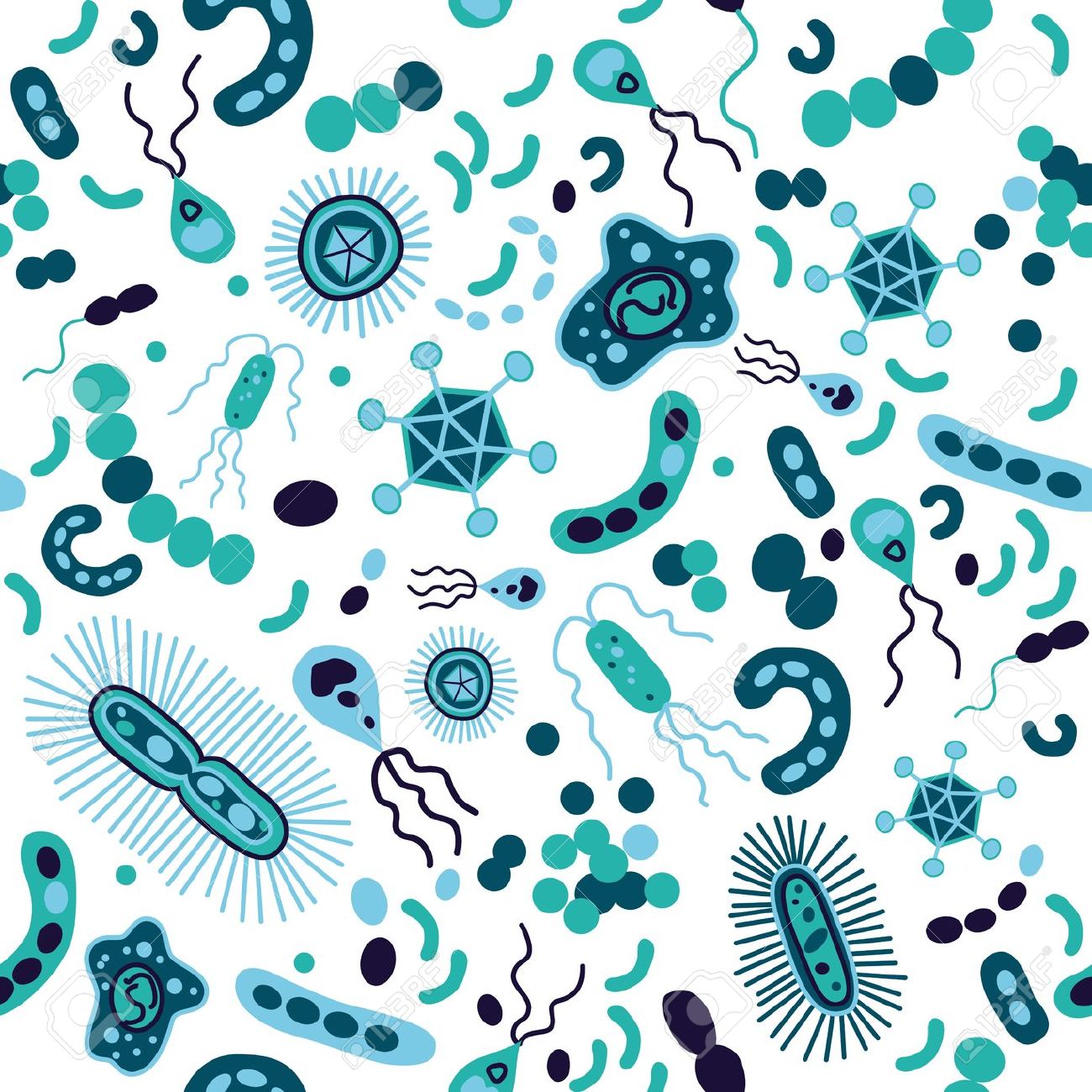 Viruses bacteria in water clipart clipartfest