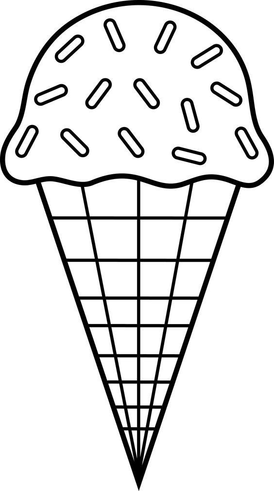 Waffles ice cream cones and clipart black white on