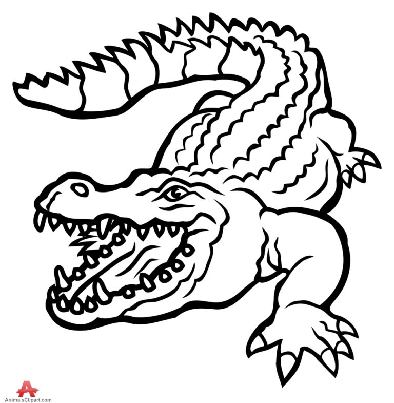 Alligator black and white alligator black and white clipart clipartfest ...