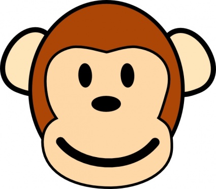 Baby monkey face clip art free clipart images