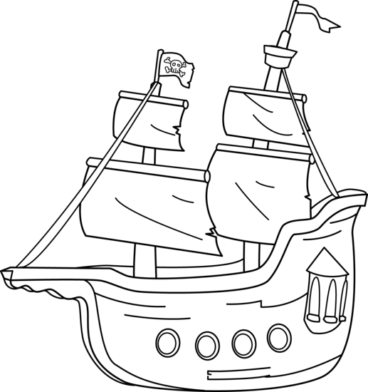 Boat  black and white boat pirate ship clipart black and white free 3