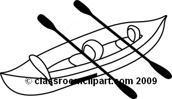 Boat  black and white canoe black and white clipart