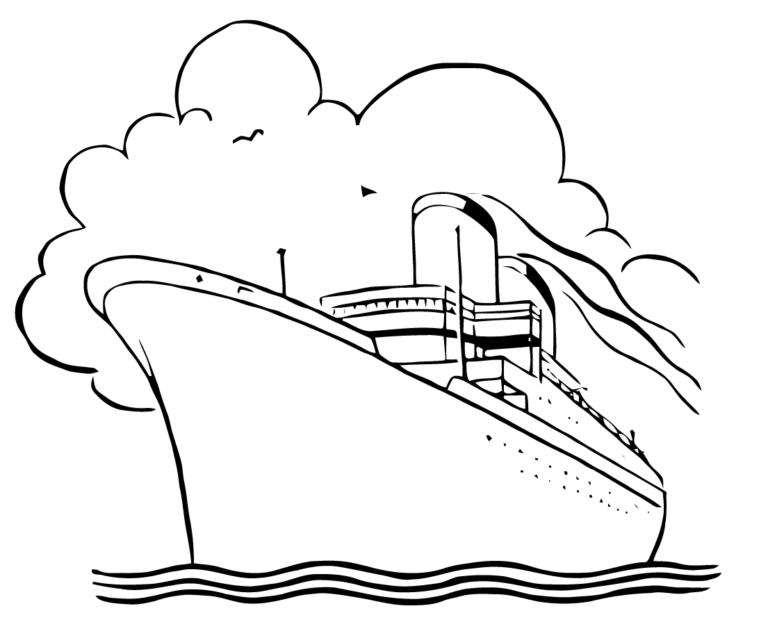 Boat black and white cruise ship black and white clipart clipartfox ...