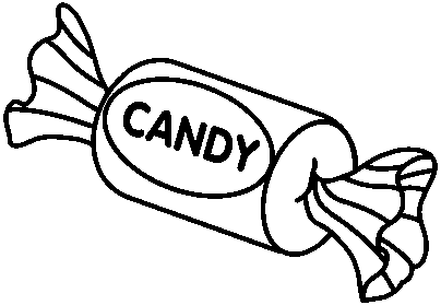 Candy  black and white black and white candy clipart