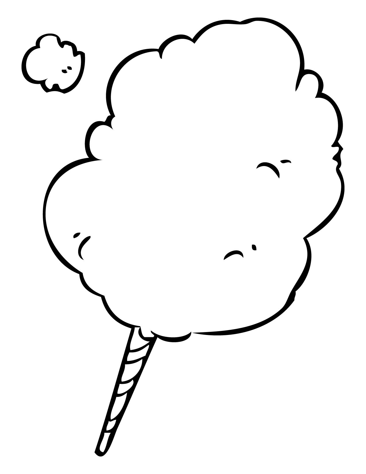 Candy  black and white cotton candy clipart black and white free