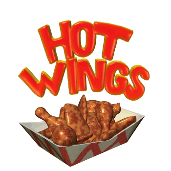 Chicken wing hot wing clipart