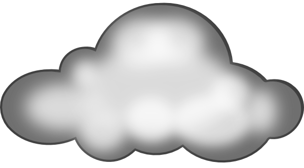 Cloud  black and white gray and white cloud clipart 2
