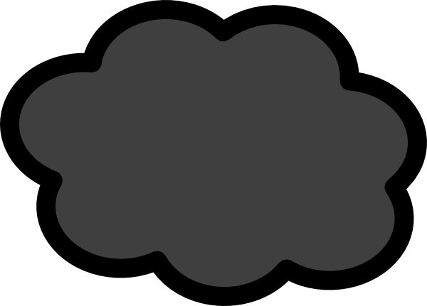 Cloud  black and white gray and white cloud clipart 3
