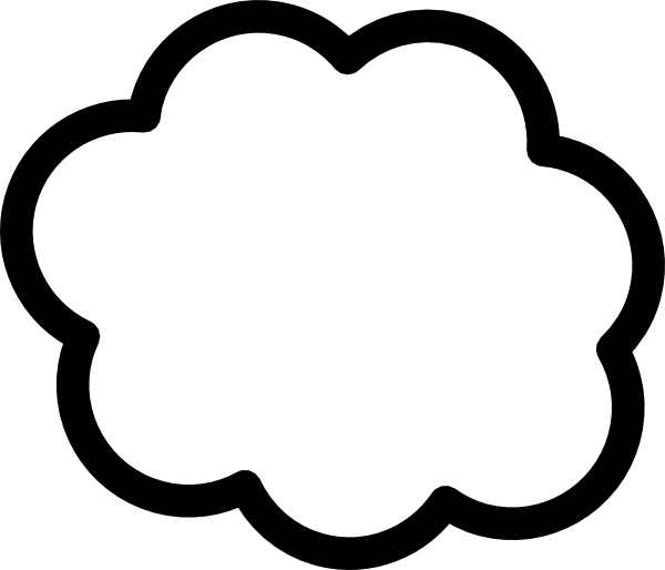 Cloud  black and white thinking cloud clipart black and white free