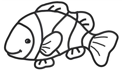 Clownfish clown fish black and white clipart free to use clip art