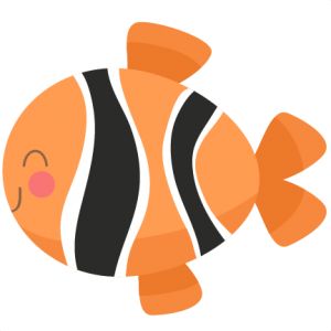Clownfish miss kate cuttables scrapbooking svg files digital clipart