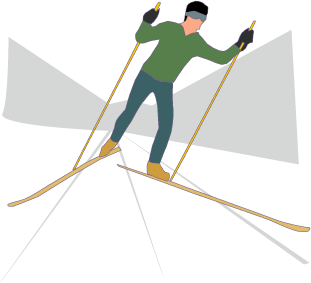 Cross country skiing clipart 3