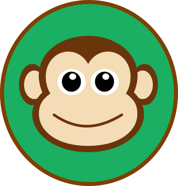 Cute monkey face clipart