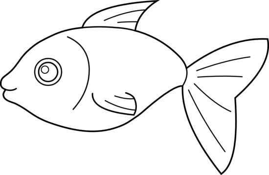 Fish outline clipart 3
