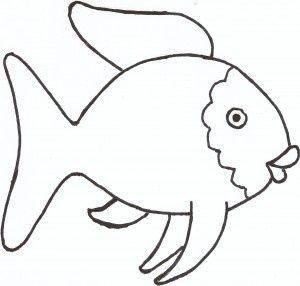 Fish outline ideas about fish template on rainbow fish clip art