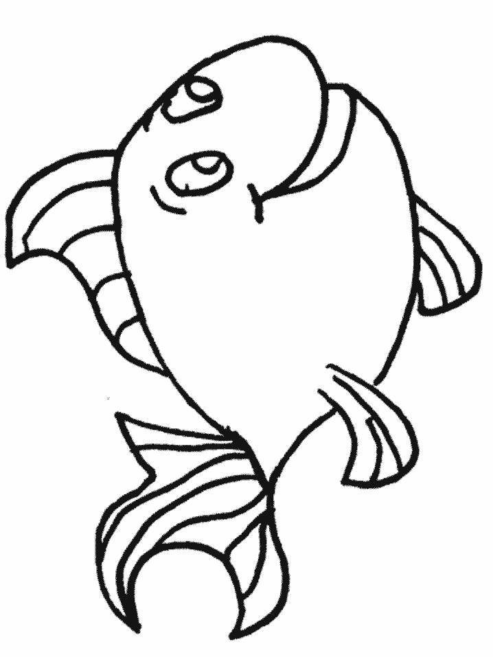 Fish outline rainbow fish template az coloring pages clipart