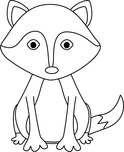 Fox  black and white cute fox black and white clipart 5
