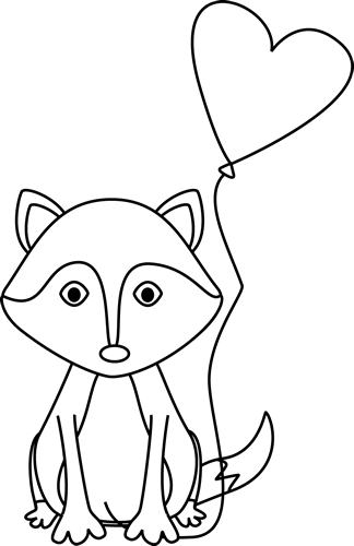 Fox  black and white cute fox black and white clipart 6