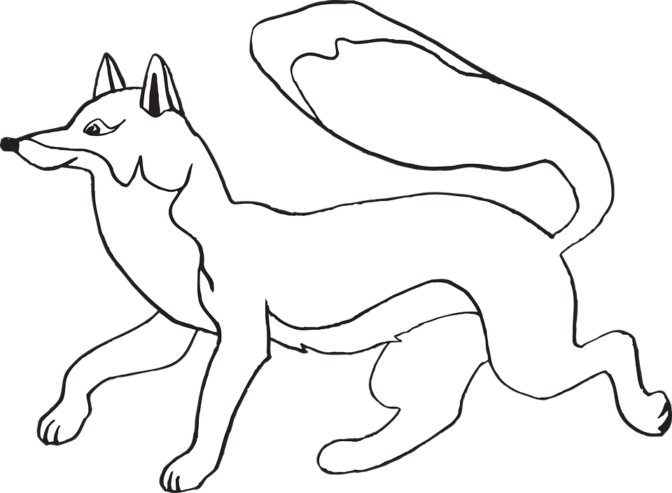 Fox  black and white fox free vector graphics on pixabay clipart