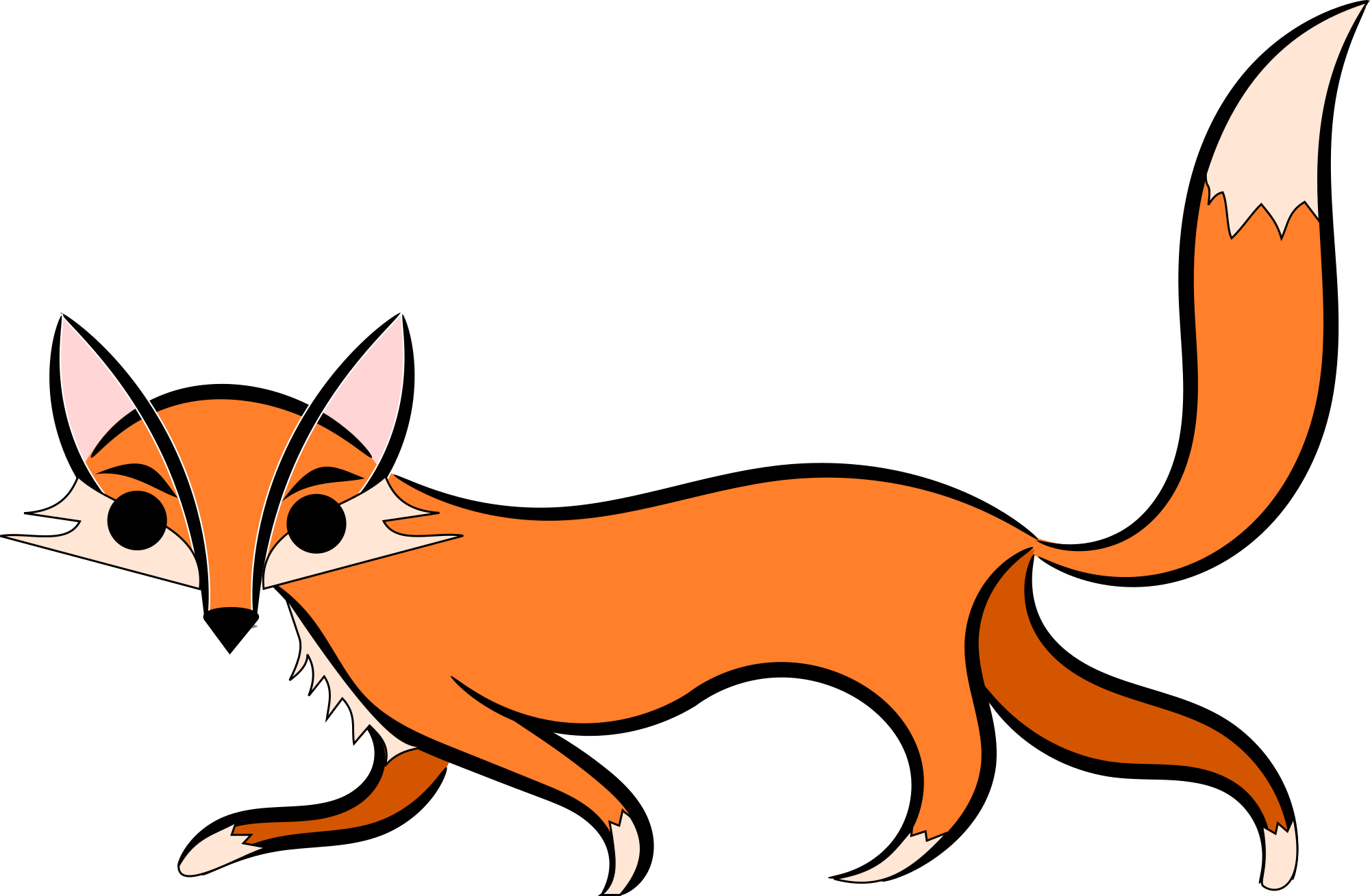 Fox  black and white fox head clipart black and white free images 2