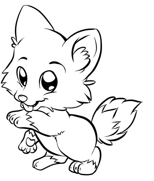 Fox  black and white pictures of cartoon foxes free download clip art