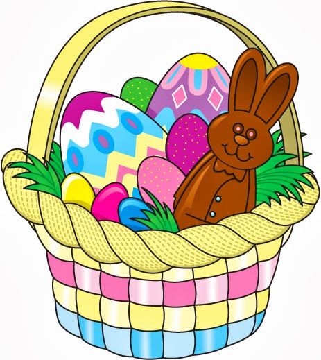 Gift basket easter basket with candy clipart clipartfox