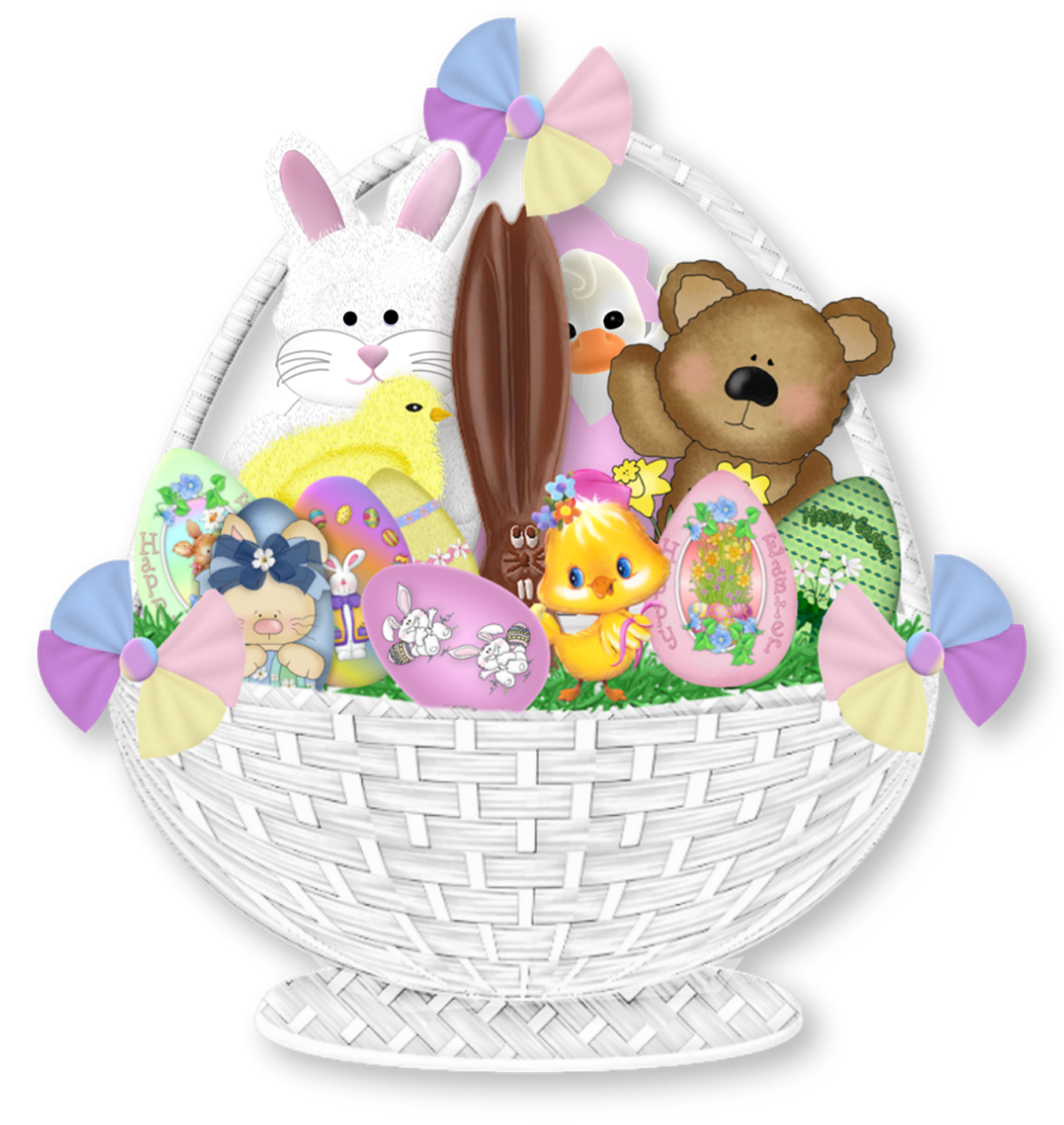 Gift basket easter t basket clipart picture