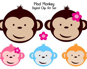 Girl monkey face clipart clipartfest