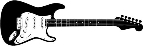 Guitar  black and white black electric guitar clipart clipartfox 2