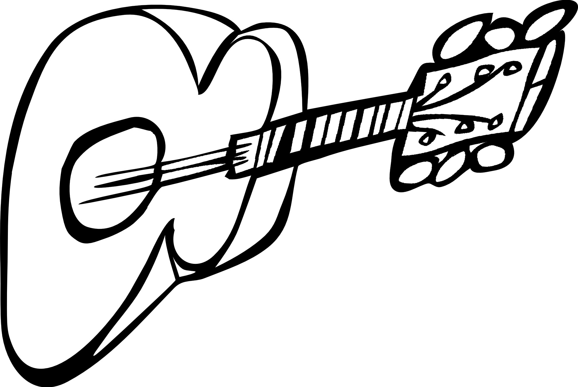 Guitar  black and white electric guitar clipart black and white free 3