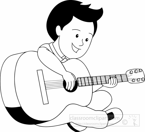 Guitar black and white musical instrument clipart black and white...