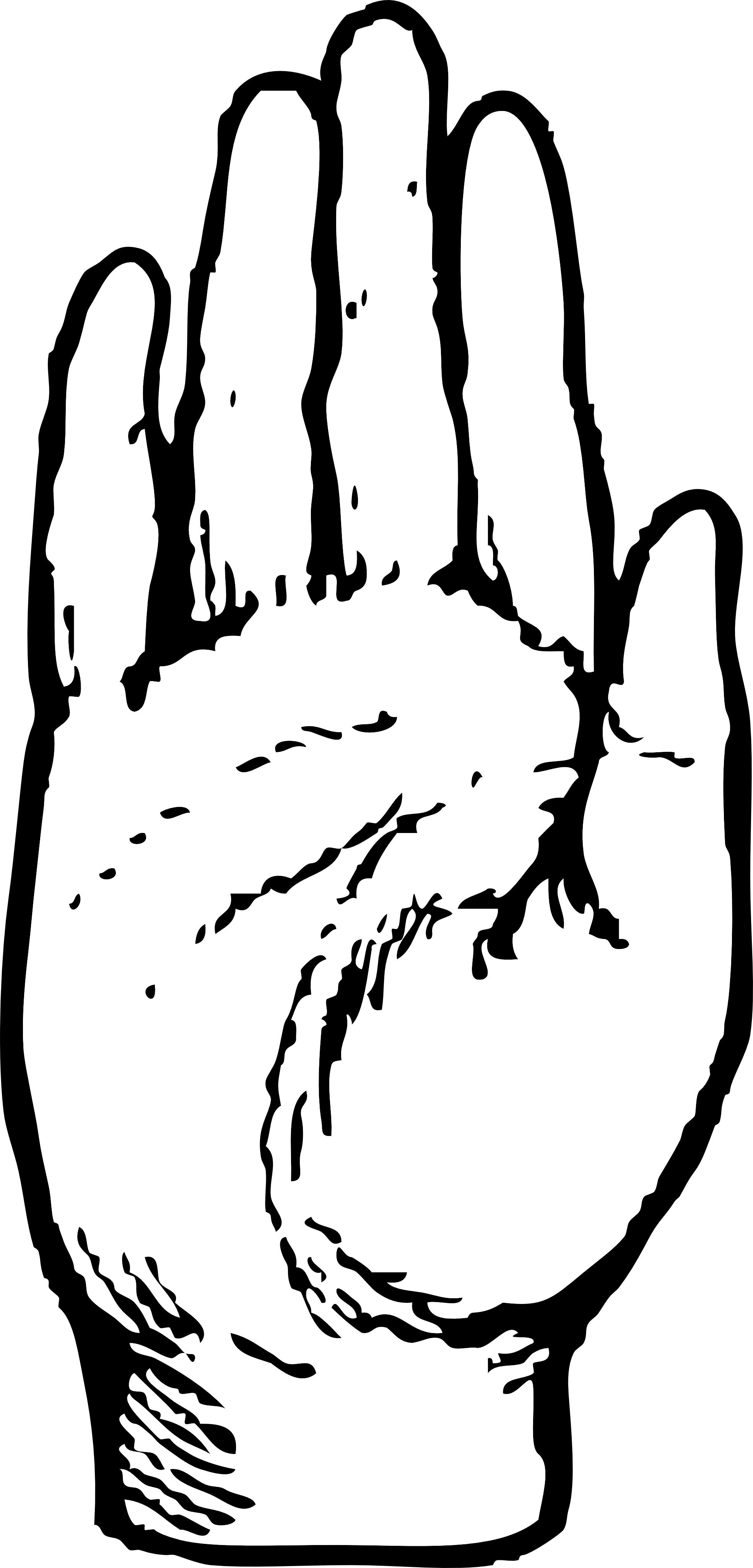 Hand  black and white black and white hand clipart 2