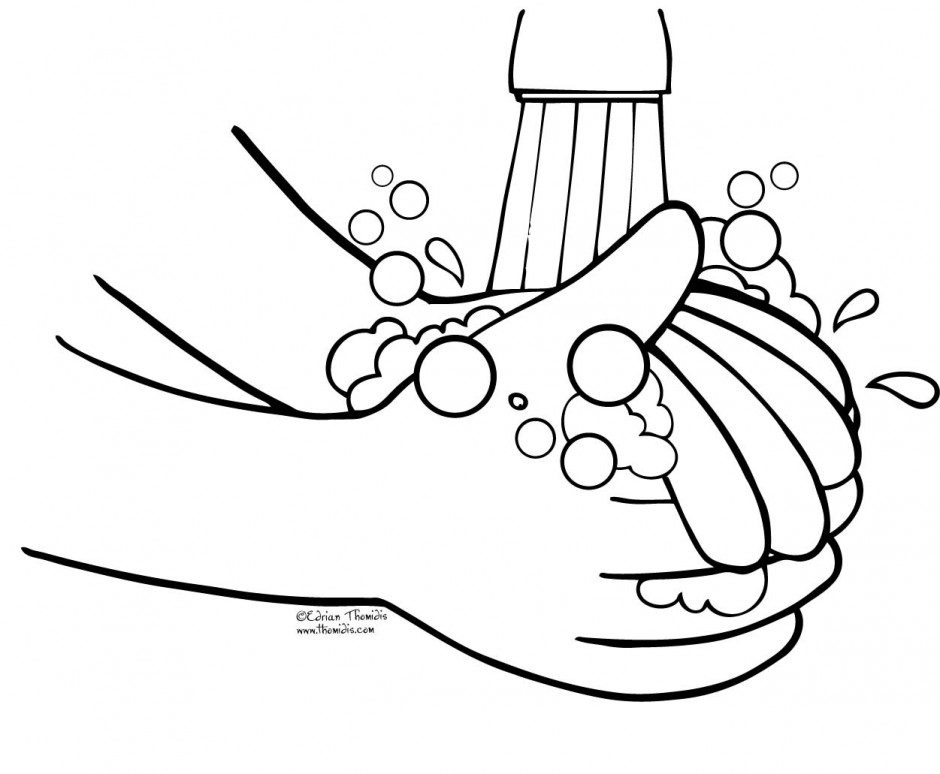 Hand  black and white hand washing clipart black and white clipartfest