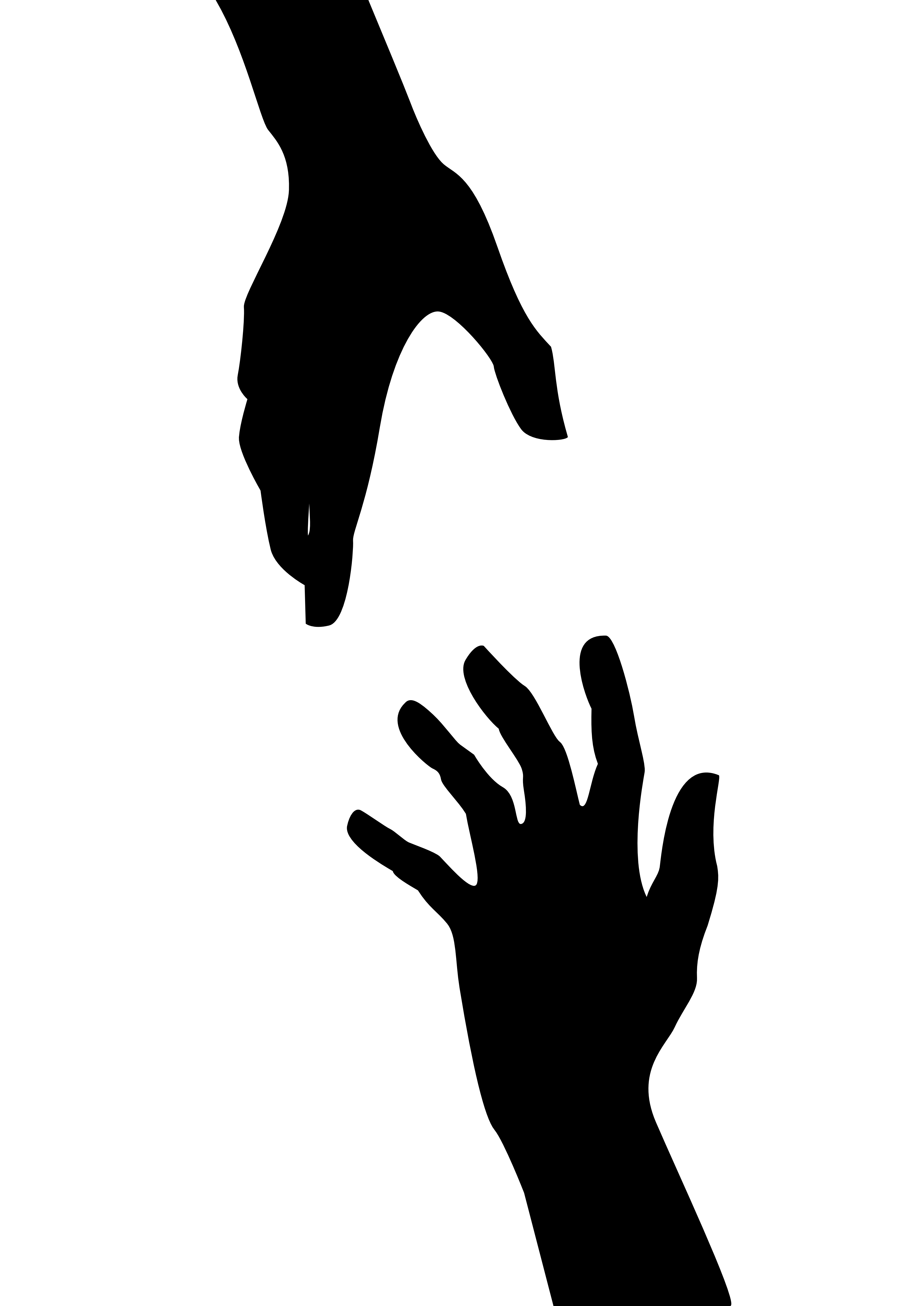 Hand  black and white helping hands black and white clipart