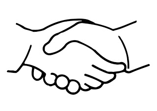 Hand  black and white shaking hands clipart black and white clipartfest 3