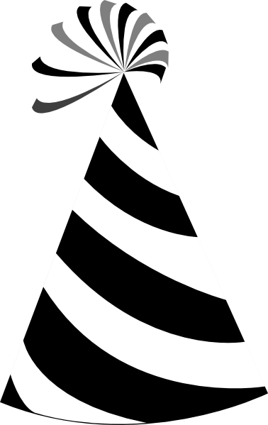 Hat  black and white birthday hat clipart black and white clipartfest