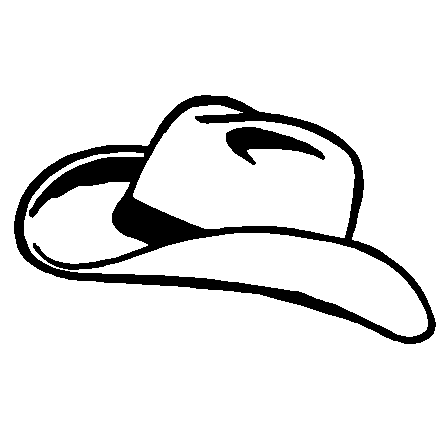 Hat  black and white black cowboy hat clipart 3