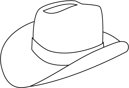 Hat  black and white black cowboy hat clipart