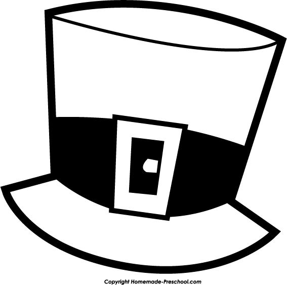 Hat  black and white hat black and white clipart 2