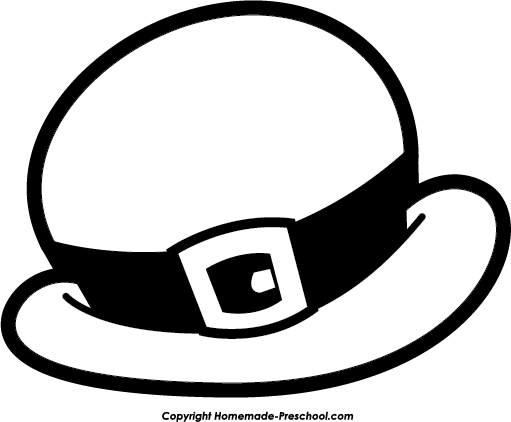 Hat  black and white leprechaun hat clipart black and white clipartfest