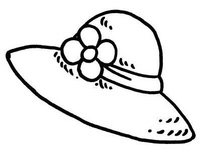 Hat  black and white sun hat clipart black and white clipartfest