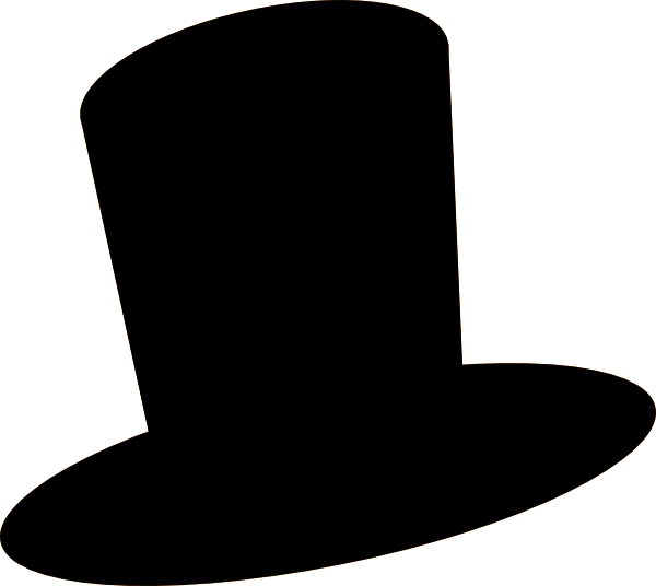 Hat  black and white top hat clipart 2