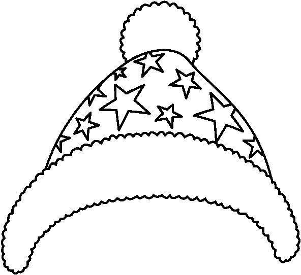 Hat  black and white winter hat clipart black and white 2
