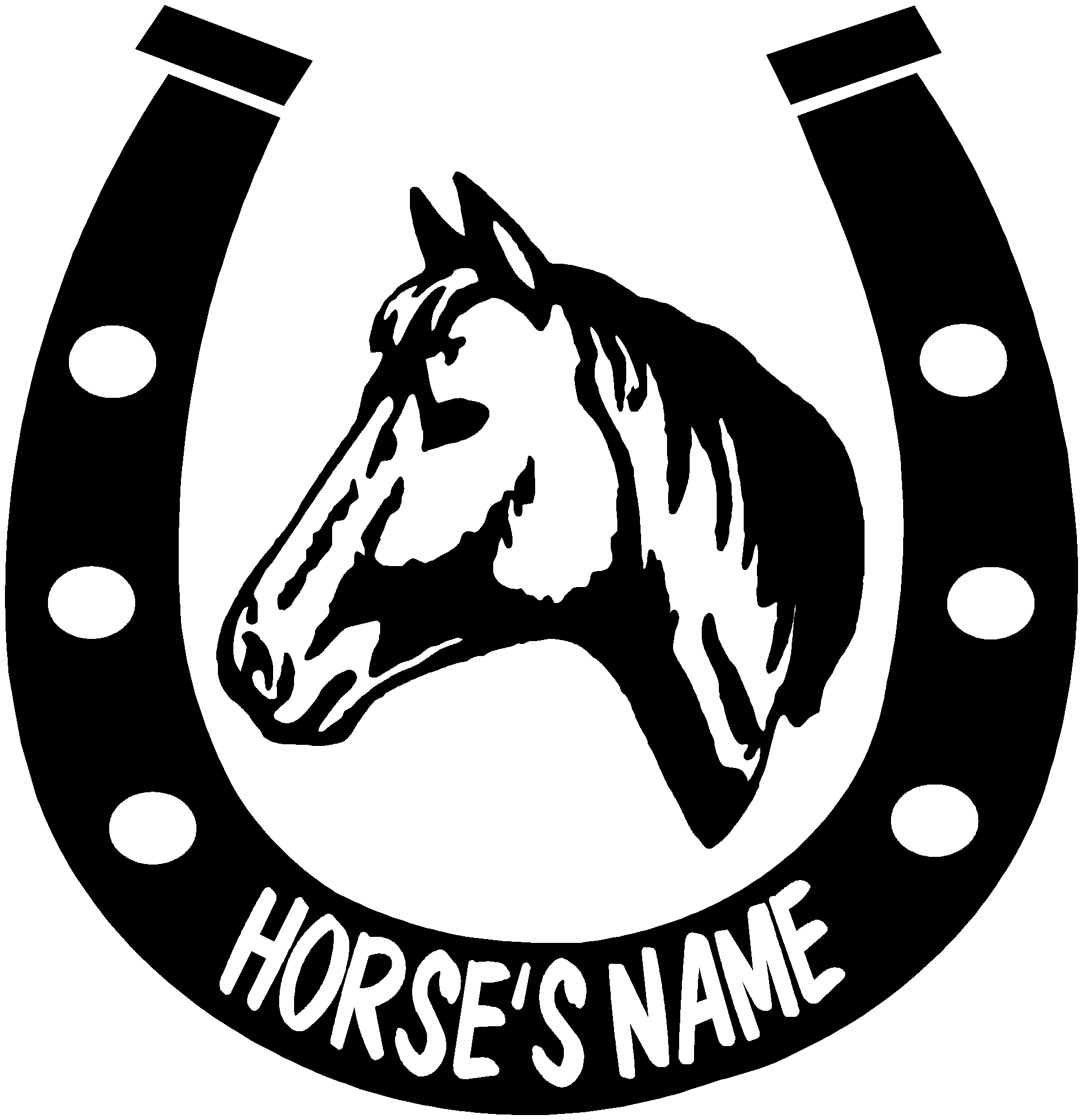 Horse shoe horse and horseshoe clipart clipartfest