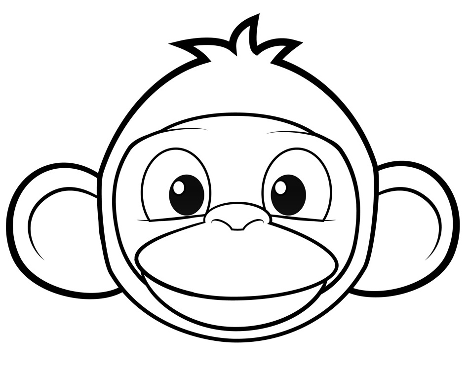 How To Draw A Monkey Face Clipart Wikiclipart