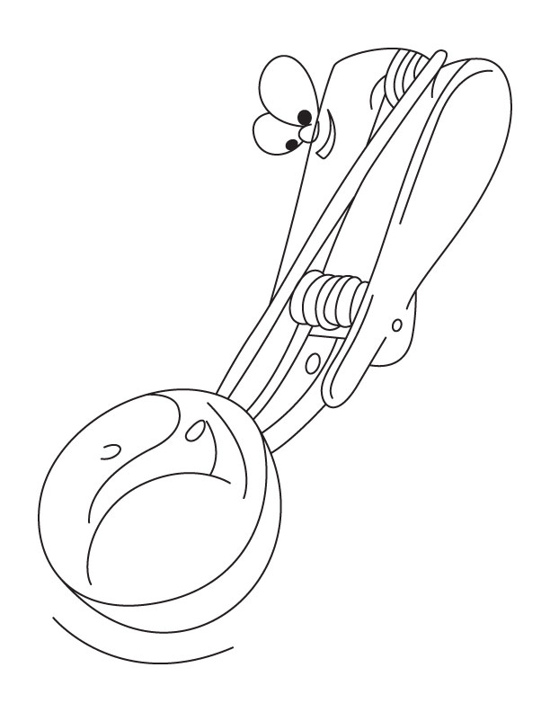 Ice cream scoop scoop ice cream coloring coloring page image clipart